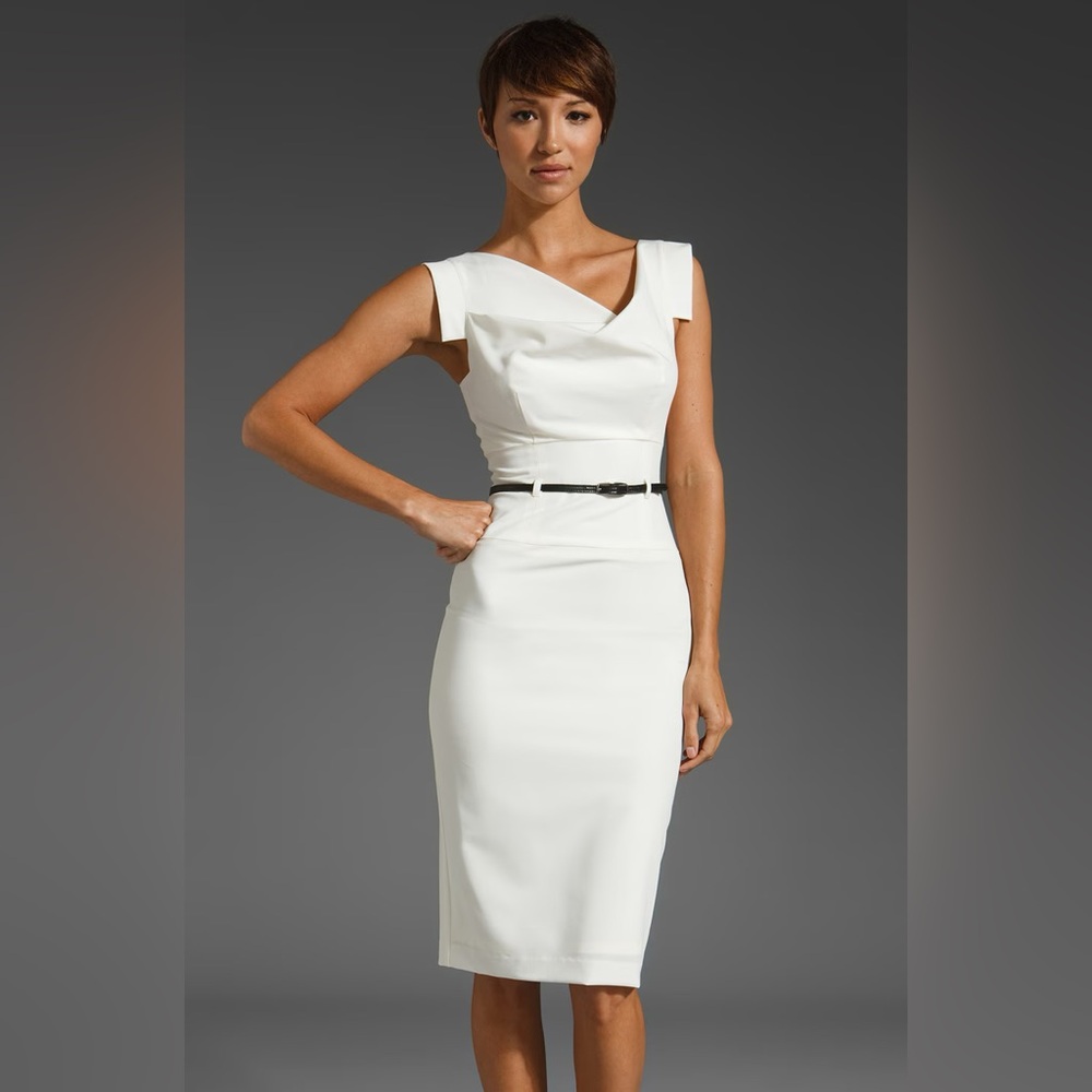 Black Halo Jackie O Dress Winter White F28